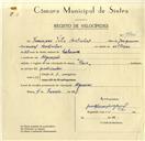 Registo de velocípede de marca Raio, com o nº 9704, em nome de Francisco Feliz Bortinhal, morador em Algueirão.