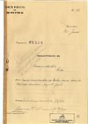 Construção de moradia em Belas em nome de Domingos Antunes, com o Processo nº OB 37/1922.