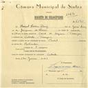 Registo de velocípede de marca Pombal, com o nº 6171, em nome de Manuel Rosário Dinis, morador em Cabrela.