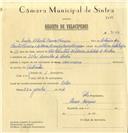 Registo de velocípede com o nº 7146, em nome de Carlos Alberto Ramos Ferreira, morador em Belas.