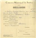 Registo de velocípede de marca Cicles, com o nº 7615, em nome de António Domingos Laureano, morador em Almorquim.