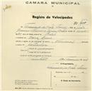 Registo de velocípede de marca Nacional, com o nº 602, em nome de Fernando da Costa Soares, morador em Dona Maria.