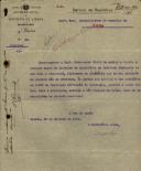 Circular do Secretário Geral da 3ª Repartição do Governo Civil de Lisboa, ao Administrador do Concelho de Sintra, referente ao peditório que se vai efetuar no próximo mês de Novembro às portas das igrejas e do cemitério em favor do Instituto Português de Oncologia.