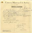 Registo de velocípede de marca Famel, com o nº 7978, em nome de Vítor José Névoa, morador em Rua José Antunes dos Santos, Sintra.