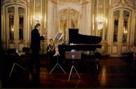 Concerto de Maria João Pires, Augustin Dumay, Gérard Caussé, Ariane Granjon e Jian Wang durante o Festival de Musica de Sintra, na sala da música do Palácio Nacional de Queluz.