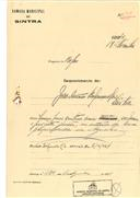 Construção de moradia em Agualva, em nome de João António Balançuela, com o Processo OB nº 579/1924, com a licença de construção nº 454 de 18/12/1924.