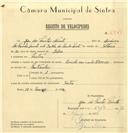 Registo de velocípede de marca Cuciolo com motor, com o nº 6949, em nome de João dos Santos Peixoto, morador em Sintra.
