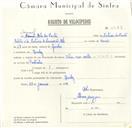 Registo de velocípede de marca Vilar com motor, com o nº 5583, em nome de Samuel Melo dos Santos, morador em Queluz.