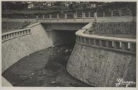 Construção de uma ponte sobre a Ribeira da Lage nas Mercês.