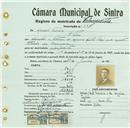 Registo de matricula de velocipedista em nome de Manuel Ferreira, morador em São Pedro, com o nº de inscrição 397.