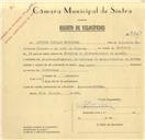 Registo de velocípede com o nº 9641, em nome de António Piedade Rodrigues, morador em Almornos.