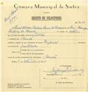 Registo de velocípede de marca Imperial, com o nº 7297, em nome de Rui Álvaro Barbosa Faria de Oliveira, morador em Banzão.