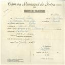 Registo de velocípede de marca Nacional, com o nº 4693, em nome de Edmundo Lopes, morador em Rio de Mouro.