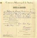 Registo de velocípede de marca Cuciolo, com o nº 7746, em nome de Vitorino da Conceição Vicente, morador em Ribeira da Penha Longa.