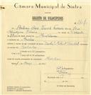 Registo de velocípede de marca Sachs, com o nº 7727, em nome de António Brás Vicente Ferreira, morador em Morelena.