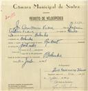 Registo de velocípede de marca Renault, com o nº 8079, em nome de José Casimiro Viana, morador em Bolembre.