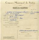 Registo de velocípede de marca Raio, com o nº 8021, em nome de António da Conceição Almeida, morador em Cabra Figa.