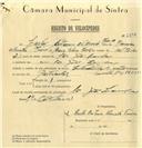 Registo de velocípede de marca Cycles Pombal, com o nº 6693, em nome de Carlos Carlos António Almeida Freire, morador em S. João das Lampas.