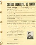 Registo de matricula de velocipedista em nome de Luís Filipe [Vieitas] Costa, morador no Cacém, com o nº de inscrição 3294.