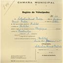 Registo de velocípede de marca Olympique, com o nº 478, em nome de Sebastião Duarte Patrão, morador em Bolelas.