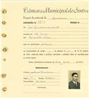 Registo de matricula de carroceiro em nome de José Quintinha dos Santos, morador em São Marcos, com o nº de inscrição 1796.