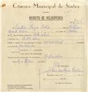 Registo de velocípede de marca Nacional, com o nº 7916, em nome de António Roque Patrão, morador em Odrinhas.