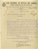 Ofício dirigido ao Administrador do Concelho de Sintra, proveniente do Diretor da Liga Nacional de Defesa dos Animais, participando que receberam várias queixas sobre a apanha das aves úteis à agricultura, o que constitui uma transgressão ao código da caça, solicitando autorização para colocar uma brigada de fiscalização.