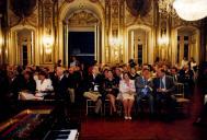 Público a assistir ao Concerto de piano de Nelson Freire, na sala da música do Palácio Nacional de Queluz, durante o Festival de Música de Sintra.