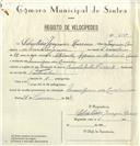 Registo de velocípede de marca Raio com motor Cuciolo, com o nº 6267, em nome de Sebastião Joaquim Carreira, morador em Manique de Cima.