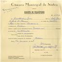 Registo de velocípede de marca Nacional, com o nº 6140, em nome de Custódio Luís, morador em Cacém.