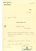 Construção de uma casa no Algueirão em nome de António Vicente com o Processo OB nº 176/1923, com a licença de construção nº 42 de 26/02/1923. Projeto do arquiteto João Guilherme Faria da Costa.