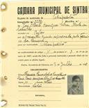 Registo de matricula de velocipedista em nome de José Alberto Henriques Silva Melo de Carvalho, morador em Belas, com o nº de inscrição 3282.