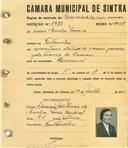 Registo de matricula de carroceiro de 2 ou mais animais em nome de Maria Emília Inácio, moradora em Fontanelas, com o nº de inscrição 1980.