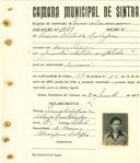 Registo de matricula de carroceiro de 2 ou mais animais em nome de Maria Adelaide Rodrigues, moradora em Dona Maria, com o nº de inscrição 1958.