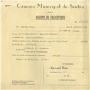 Registo de velocípede de marca Caravela com motor Cuciolo, com o nº 6223, em nome de Manuel Dias, morador em Mucifal.