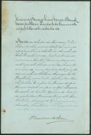 Mandado de intimação passado a Antónia Amélia do Cabo Duarte moradora na Vila de Sintra para no prazo de vinte e quatro horas levantar um muro da sua propriedade ma Ribeira de Sintra.