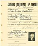 Registo de matricula de velocipedista em nome de Carlos Ferreira Constantino, morador em São Pedro, com o nº de inscrição 1885.