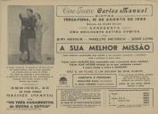 Programa do filme, sátira cómica, A Sua Melhor Missão com a participação de Jean Arthur, Marlene Dietrich e John Lund.