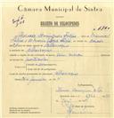 Registo de velocípede com o nº 6860, em nome de Horácio Domingues Filipe, morador em Albarraque.