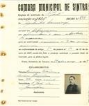 Registo de matricula de carroceiro de 2 ou mais animais em nome de Agostinho Domingos, morador em Alfaquiques, com o nº de inscrição 1926.
