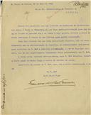 Ofício dirigido ao Administrador do Concelho de Sintra, proveniente da Junta de Freguesia de S. Pedro de Sintra, Francisco da Costa Ferreira, solicitando autorização para uma venda de flores, cujo produto reverte a favor do fundo destinado à compra de uma viatura para a corporação.