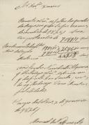 Carta de Manuel do Nascimento feitor das casas do Marquês de Marialva relativa às folhas da despesa do mês de Dezembro de 1825 das Quintas.
