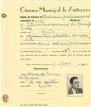 Registo de matricula de cocheiro profissional em nome de Henrique Manuel da Conceição, morador em Sintra, com o nº de inscrição 1152.