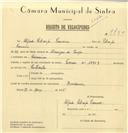 Registo de velocípede de marca Toman, com o nº 7790, em nome de Alfredo Policarpo Francisco, morador em Palmeiras.