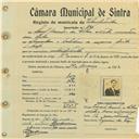 Registo de matricula de velocipedista em nome de Saul Mendes da Silva Neto, morador em Belas, com o nº de inscrição 560.
