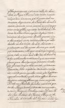 Instrumento de obrigação firmado entre Félix Pereira Rego, procurador do Marquês de Marialva D. Diogo de Noronha, e o conselheiro Roque Martins Ribeiro, governador do Forte de São João das Maias, a respeito de uma dívida.