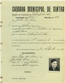 Registo de matricula de velocipedista em nome de Júlio dos Reis, morador em Albarraque, com o nº de inscrição 1793.