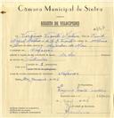 Registo de velocípede de marca Saches, com o nº 6807, em nome de Virgínio Vicente Martins, morador em Nafarros.
