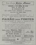 Programa do filme "Paixão dos Fortes" realizado por John Ford com a participação de Henry Fonda, Linda Darnell, Victor Mature, Walter Brennan, Tim Holt e Cathy Downs.