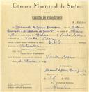 Registo de velocípede de marca L.R.S., com o nº 6650, em nome de Manuel de Jesus Henriques, morador em Venda Seca.